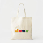 Cartoon speelgoed trein stoomlocomotief tote bag (Voorkant)