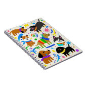 Cartoon speelse puppies notitieboek (Rechterzijde)