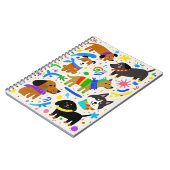 Cartoon speelse puppies notitieboek (Linkerzijde)