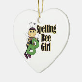 cartoon spelbee meisje hommel keramisch ornament (Links)