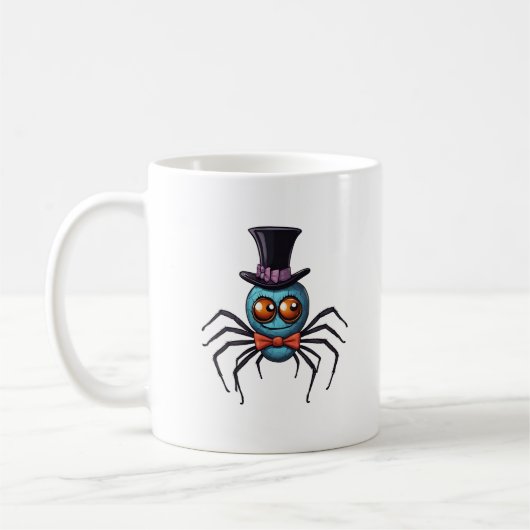 Cartoon Spider Art Koffiemok (Links)