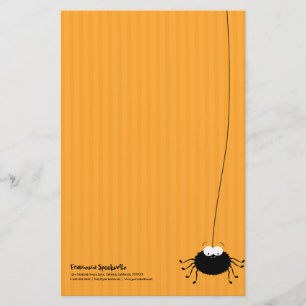 Cartoon Spider Halloween Stationery Briefpapier