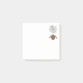 Cartoon Spider opknoping van Web holding Bucket Post-it® Notes (Voorkant)