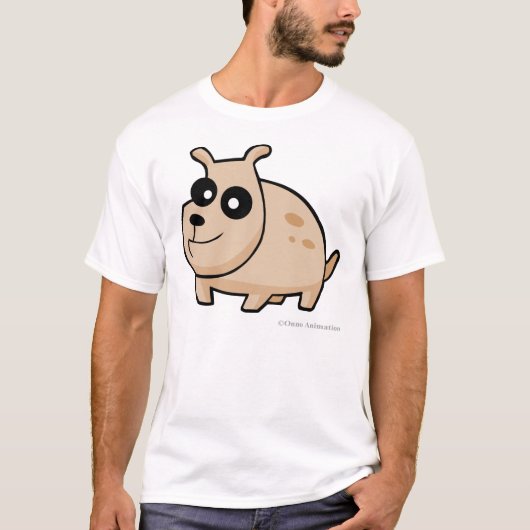 Cartoon spotty dog, Man beste vriend Tshirt (Voorkant)