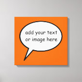 cartoon spraakballon decor canvas afdruk (Voorkant)