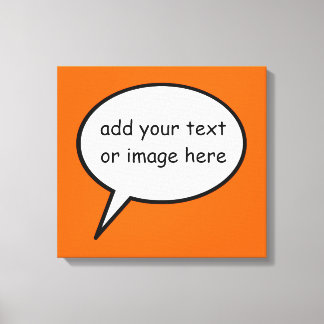 cartoon spraakballon decor canvas afdruk