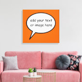 cartoon spraakballon decor canvas afdruk (Insitu (Woonkamer))