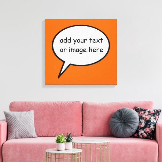 cartoon spraakballon decor canvas afdruk (Insitu (Woonkamer))