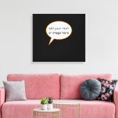 cartoon spraakballon voor muren canvas afdruk (Insitu (Woonkamer))