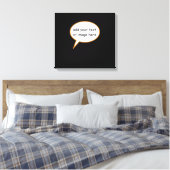 cartoon spraakballon voor muren canvas afdruk (Insitu (Slaapkamer))