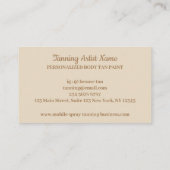 Cartoon Spray Body Paint Lady Mobile Tanning Visitekaartje (Achterkant)