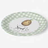 Cartoon Spud-Baby shower Papieren Bordje (Gekanteld)