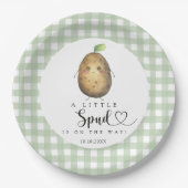 Cartoon Spud-Baby shower Papieren Bordje (Voorkant)