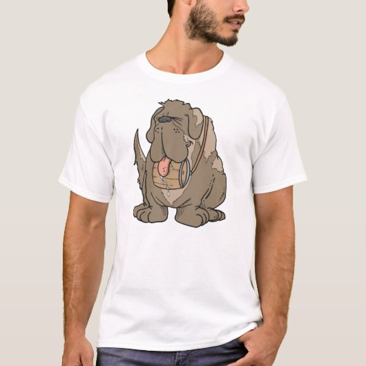 cartoon St Bernard T-shirt (Voorkant)