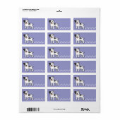 Cartoon Staffordshire Bull Terrier Etiket (Full Sheet)