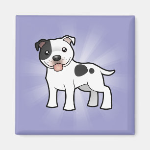 Cartoon Staffordshire Bull Terrier Magneet