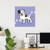 Cartoon Staffordshire Bull Terrier Poster (Thuiskantoor)
