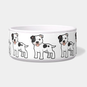 Cartoon Staffordshire Bull Terrier Voerbakje