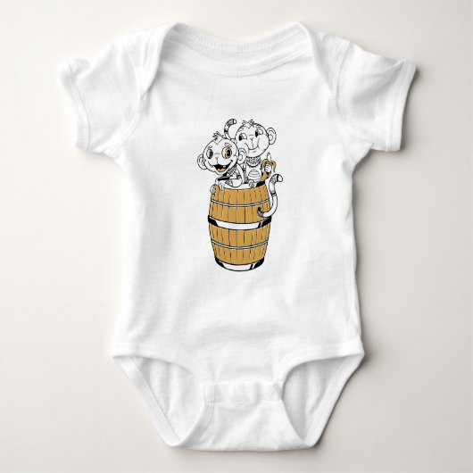 Cartoon stam aap romper (Voorkant)