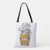 Cartoon stam aap Tote Bag (Achterkant)