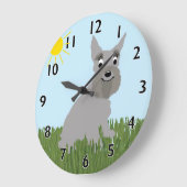 Cartoon Standard Schnauzer Clock Grote Klok (Hoek)