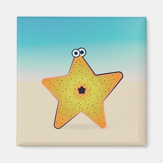 Cartoon Starfish Magneet (Voorkant)