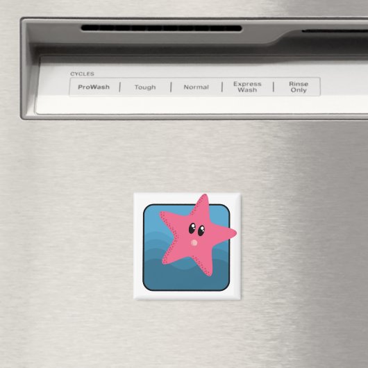 Cartoon Starfish Magneet (Insitu (Vaatwasser))