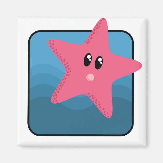 Cartoon Starfish Magneet (Voorkant)
