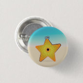 Cartoon Starfish Ronde Button 3,2 Cm (Voorkant /achterkant)