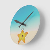 Cartoon Starfish Ronde Klok (Hoek)