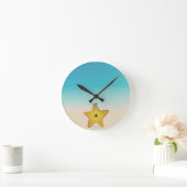 Cartoon Starfish Ronde Klok (Huis)