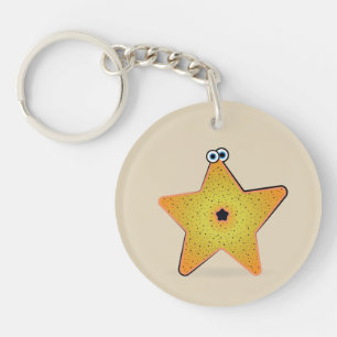 Cartoon Starfish Sleutelhanger