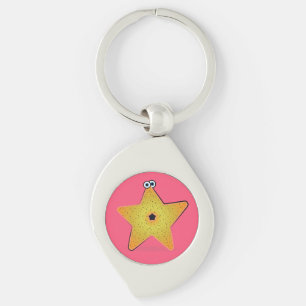 Cartoon Starfish Sleutelhanger