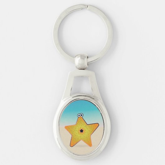 Cartoon Starfish Sleutelhanger (Voorkant)