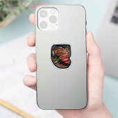 Cartoon steak sticker (Telefoon)
