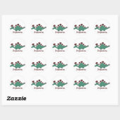 Cartoon Stegosaurus Ronde Sticker (Vel)