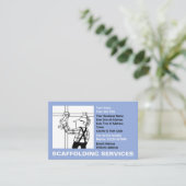 Cartoon steigerdiensten visitekaartje (Staand voorkant)
