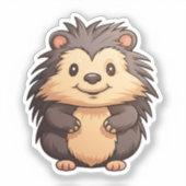 Cartoon stekelvarken sticker (Voorkant)