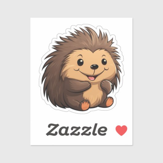 Cartoon stekelvarken sticker (Vel)