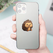 Cartoon stekelvarken sticker (Telefoon)