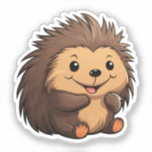 Cartoon stekelvarken sticker (Voorkant)