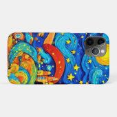 Cartoon Sterrennacht Kunst Case-Mate iPhone Case (Achterkant (horizontaal))