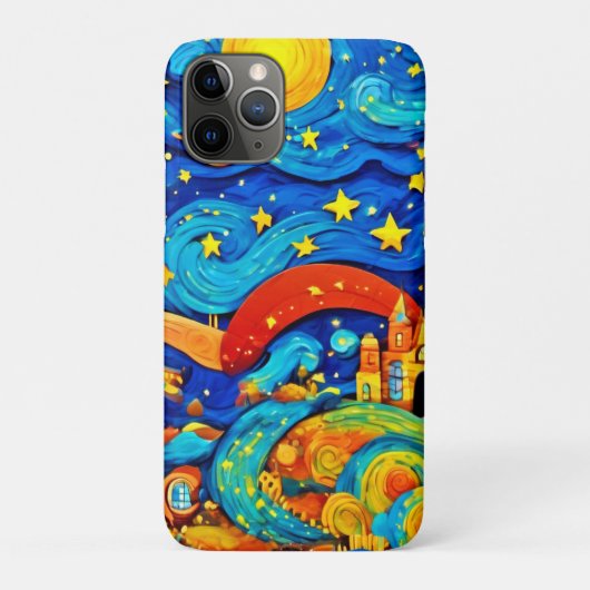 Cartoon Sterrennacht Kunst Case-Mate iPhone Case (Achterkant)