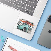 Cartoon Sticker (Laptop met iPhone)