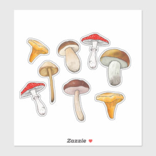 Cartoon stickers champignons
