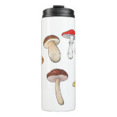 Cartoon stickers champignons thermosbeker (Voorkant)