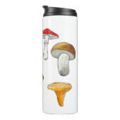 Cartoon stickers champignons thermosbeker (Geroteerd rechts)