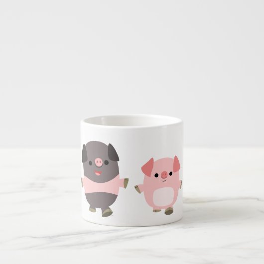 Cartoon stijgt op een Walk Espresso-Mok Espresso Kop (Voorkant)