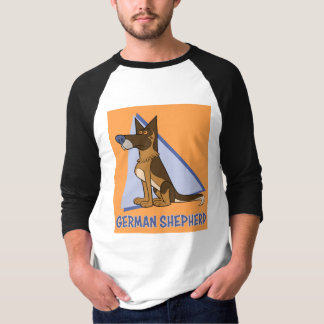 Cartoon stijl Duitse herder T-shirt