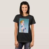 Cartoon Stijl Elegante Vrouw T-shirt (Voorkant volledig)